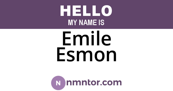 Emile Esmon