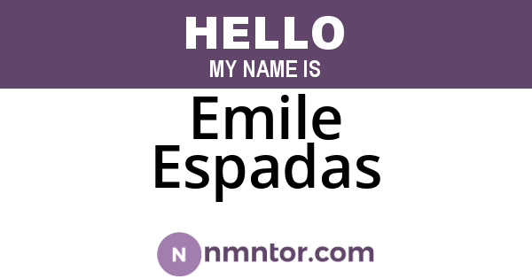 Emile Espadas