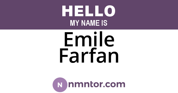 Emile Farfan