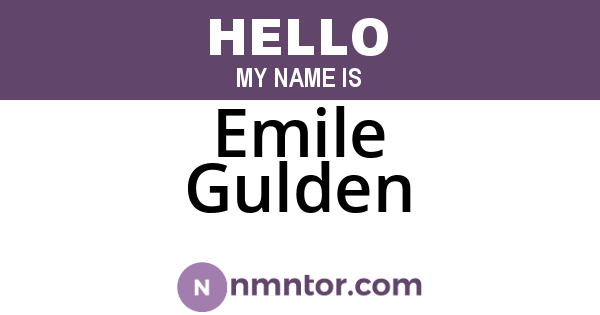 Emile Gulden