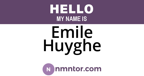 Emile Huyghe