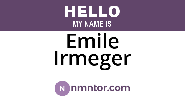 Emile Irmeger
