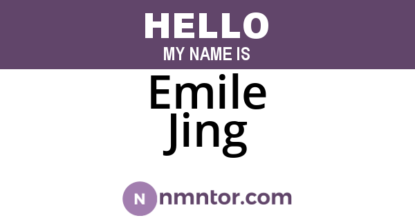 Emile Jing