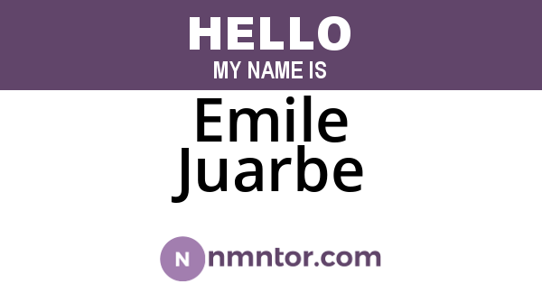 Emile Juarbe