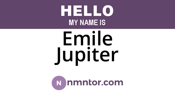 Emile Jupiter