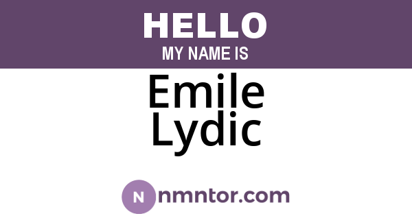 Emile Lydic