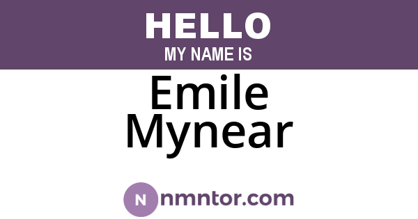 Emile Mynear