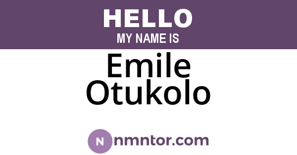 Emile Otukolo