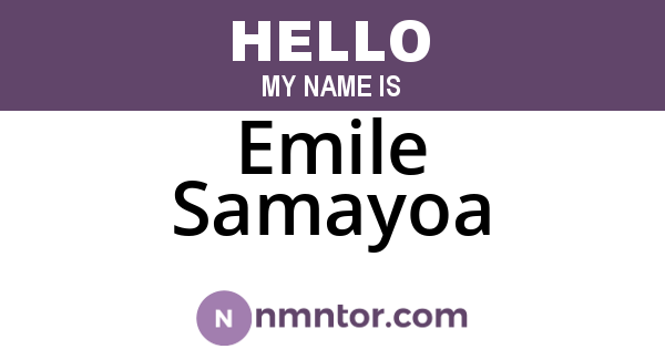 Emile Samayoa