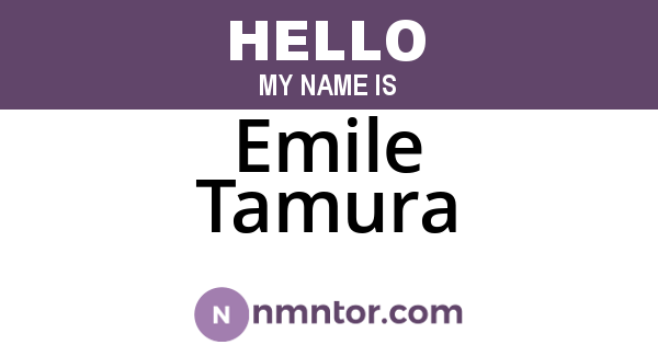 Emile Tamura