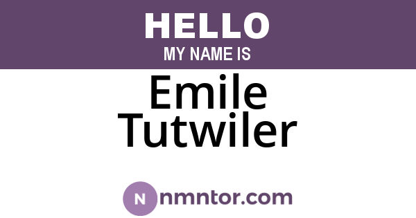 Emile Tutwiler