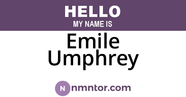 Emile Umphrey