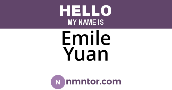 Emile Yuan
