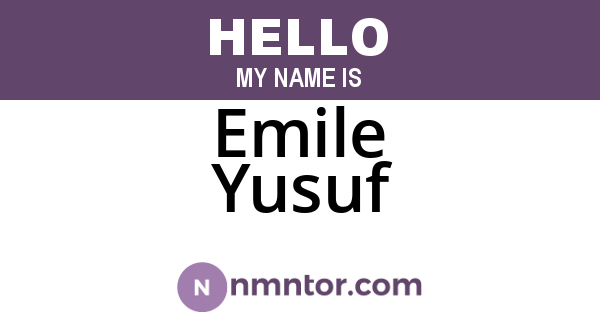 Emile Yusuf