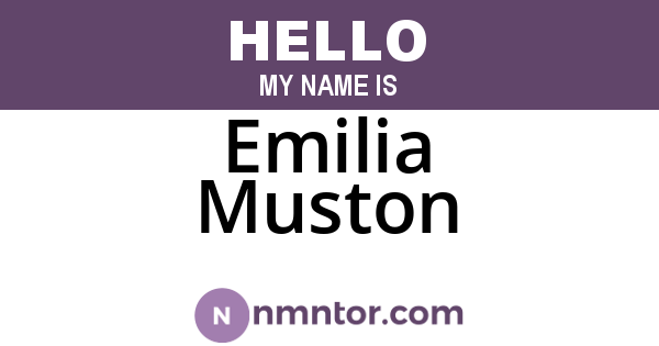 Emilia Muston