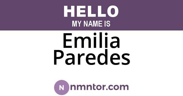Emilia Paredes