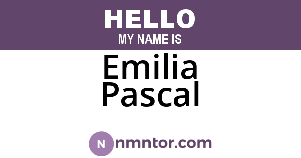 Emilia Pascal