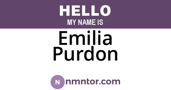 Emilia Purdon