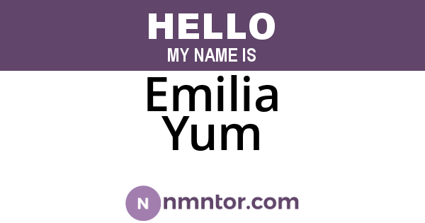 Emilia Yum
