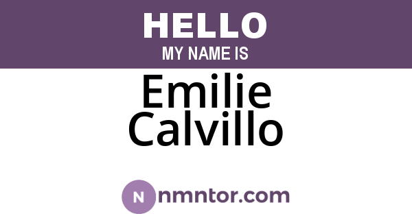 Emilie Calvillo