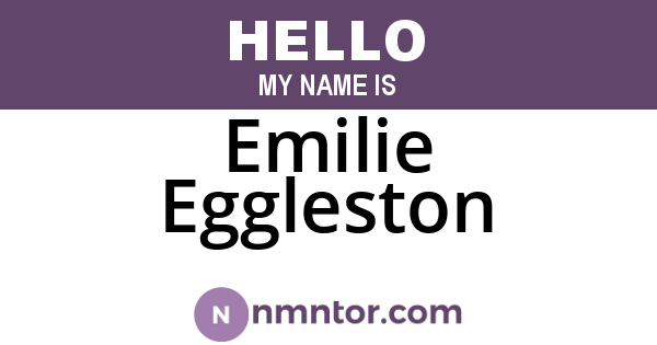 Emilie Eggleston
