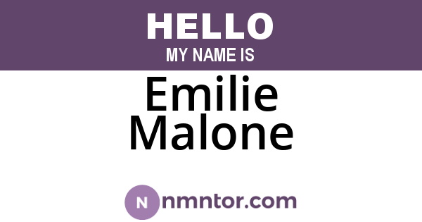 Emilie Malone