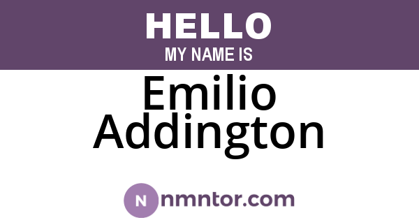 Emilio Addington