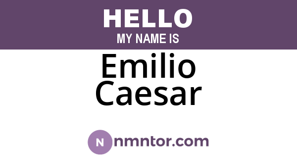 Emilio Caesar