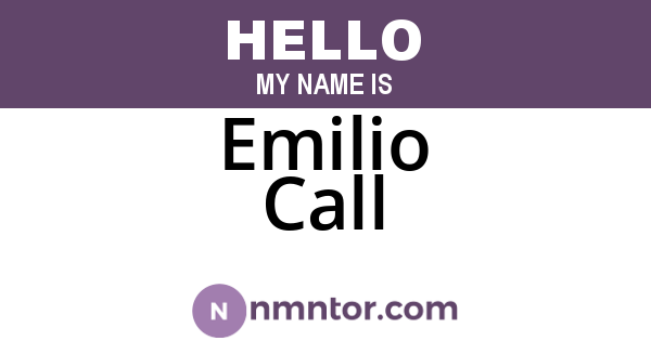 Emilio Call
