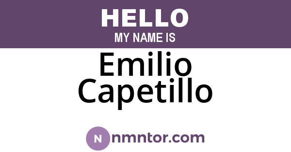 Emilio Capetillo