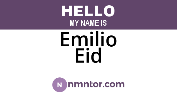 Emilio Eid