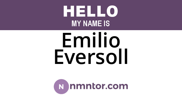 Emilio Eversoll