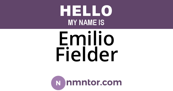Emilio Fielder