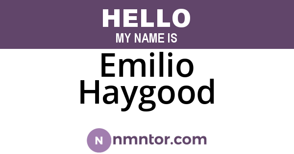 Emilio Haygood
