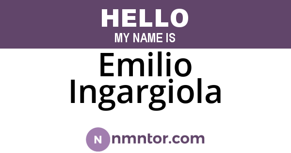 Emilio Ingargiola