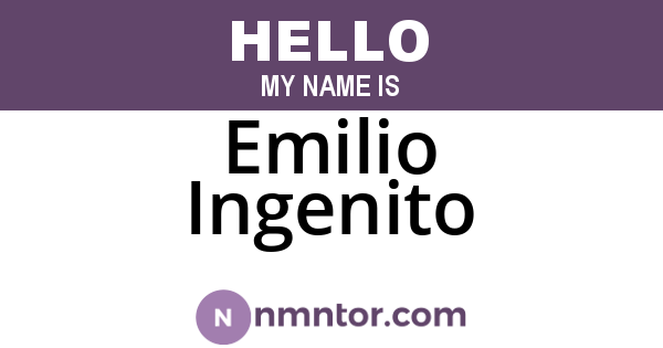 Emilio Ingenito