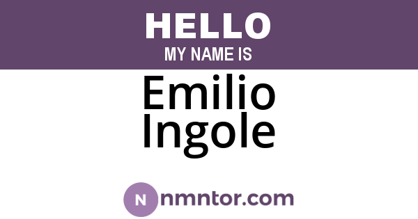 Emilio Ingole