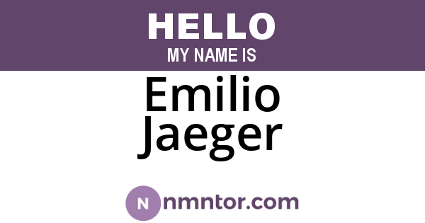 Emilio Jaeger