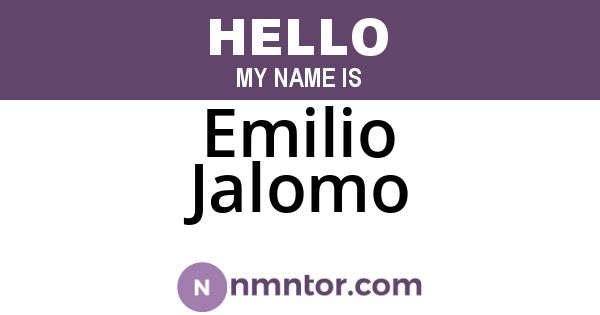 Emilio Jalomo