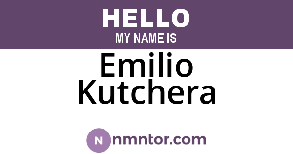 Emilio Kutchera