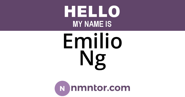 Emilio Ng