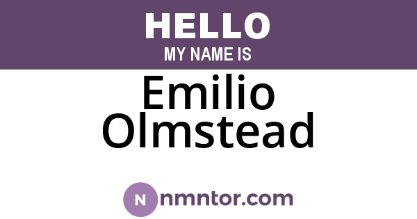 Emilio Olmstead