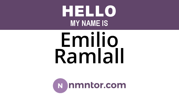 Emilio Ramlall