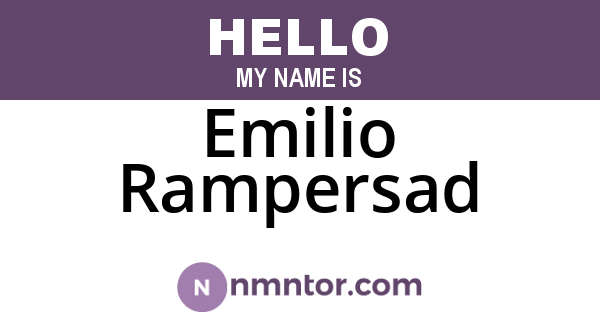 Emilio Rampersad