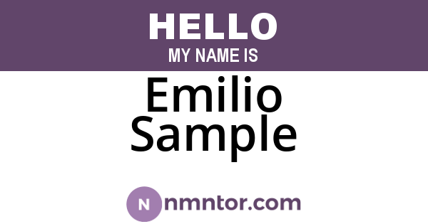 Emilio Sample