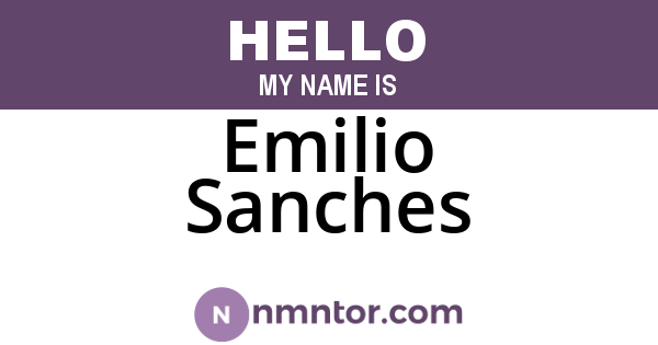 Emilio Sanches