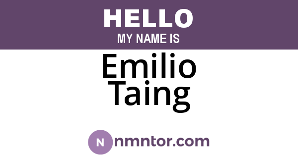 Emilio Taing