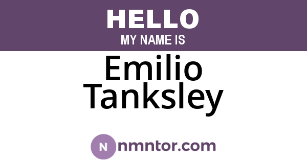 Emilio Tanksley