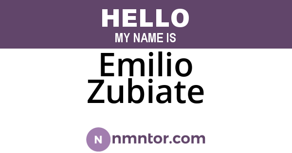 Emilio Zubiate