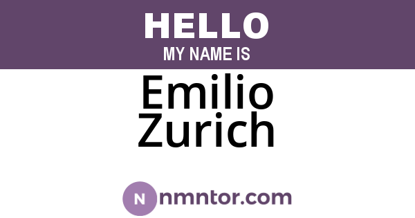 Emilio Zurich